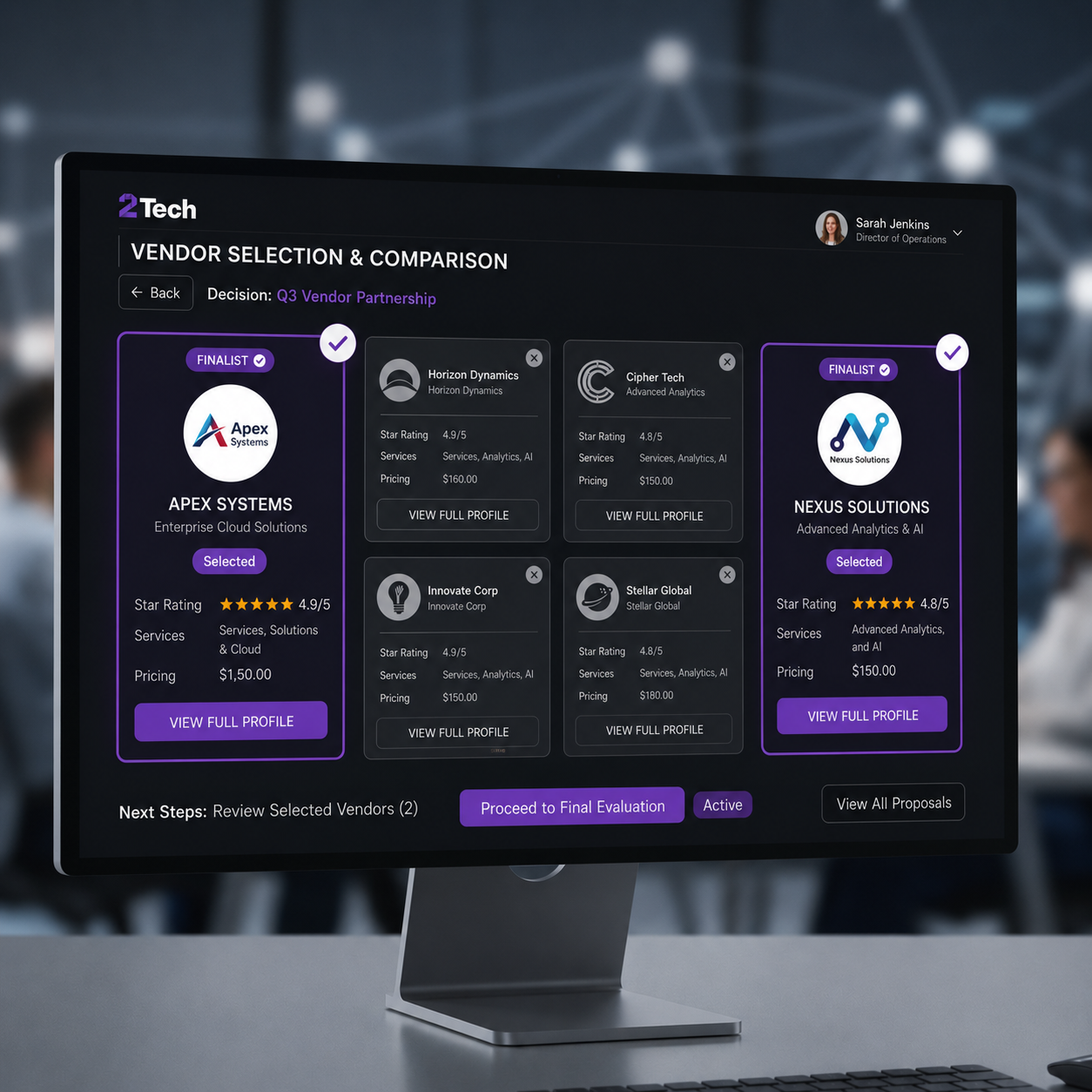 Choose Your Vendors — selection process